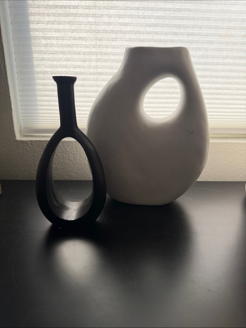 Modern Ceramic Hole Vase - White by